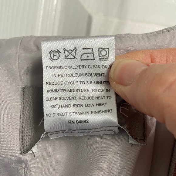 Amsale One Shoulder Brides Maid Dress Gown Size 4 Gray Prom Winter Formal - Picture 6 of 6